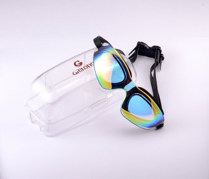 Swim Goggles Use Anti-fog and Uv Proof Lens - Watertight - Easily Adjustable Straps With Quick Release Technology For Tangle Free Hair - Wide Angle Vision - Free Premium Protective Case and Free Ear Plugs