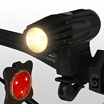SUPER BRIGHT USB Rechargeable Bike Light Bicycle Headlight, FREE TAIL LIGHT INCLUDED, Best LED Waterproof Front Light, Easy To Install for Cycling Safety Flashlight