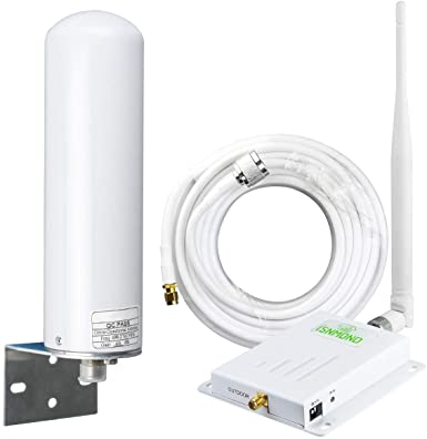 ISNMDND Cell Phone Signal Booster AT&T Cricket T-Mobile Cell Signal Booster ATT Signal Booster 4G LTE ATT Cell Phone Booster Home Mobile Signal Amplifier Repeater 700mhz Band12/17 with Antennas Kit