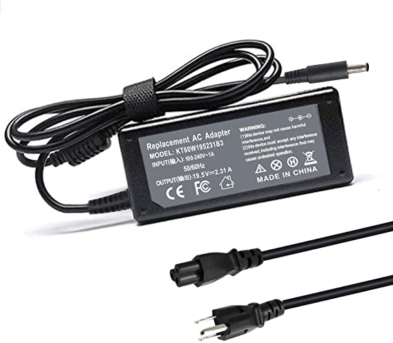 Shareway 19.5V 2.31A 45W AC Adapter Fit for Dell Inspiron 3583 3580 3581 3780 3785 3585 3593 3793 5593 5558 5559 P51F P58F P63F P75F P78F P24T P25T P32E P28E P30E P57G P60G P83G Power Supply Cord