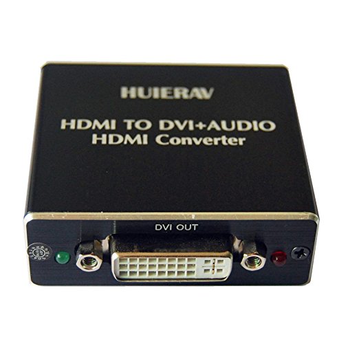 HUIERAV DVI/HDMI Audio Extractor| HDMI Input DVI Output 4Kx2K Resolution| 2.0/5.1CH Audio Output| HDMI to DVI Audio Converter| HDMI to SPDIF