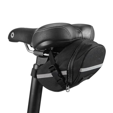 Gobike MTB Bike Cycling Bicycle Strap-On Saddle Bag / Seat Bag (black)