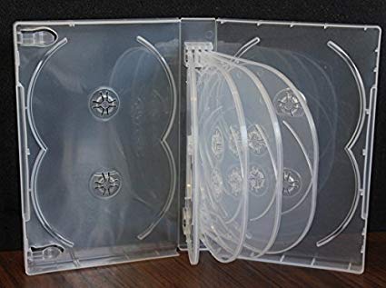 New 2 Pack Crystal Clear Multi Twelve Tray DVD Case Box 33mm 12 Discs Holder W Flap Premium Quality