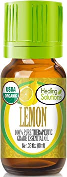 Organic Lemon Essential Oil (100% Pure - USDA Certified Organic) Best Therapeutic Grade Essential Oil - 10ml