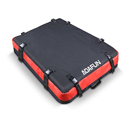 Aoafun Cargo Bag Waterproof Roof Top Car Top Carrier 10 cubic feet Storage Box Roof Top Bag For Travel And Luggage Transportation