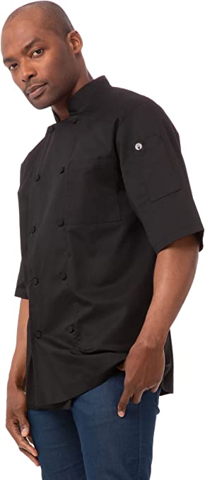 Chef Works mens Montreal Cool Vent Coat chefs jackets, Black, Large US