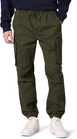 Amazon Essentials Men's Drawstring-Waist Regular-Fit Cargo Jogger