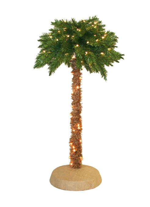 Pre-Lit Palm Tree, 6-Feet, 150 Clear Lights