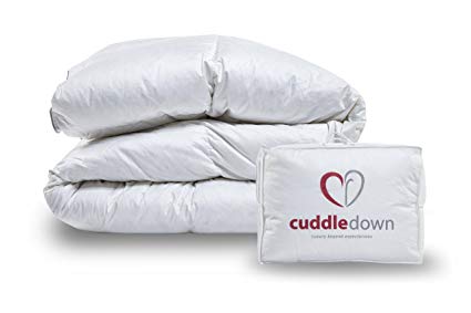 Cuddledown 100% Pure Canadian Goose Down Duvet - Hypoallergenic, Pure Cotton Fabric (King, 10.5 tog)