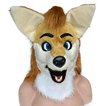 HOMCOM Realistic Mouth Mover Mask Halloween/Cosplay Costume Animal Mask