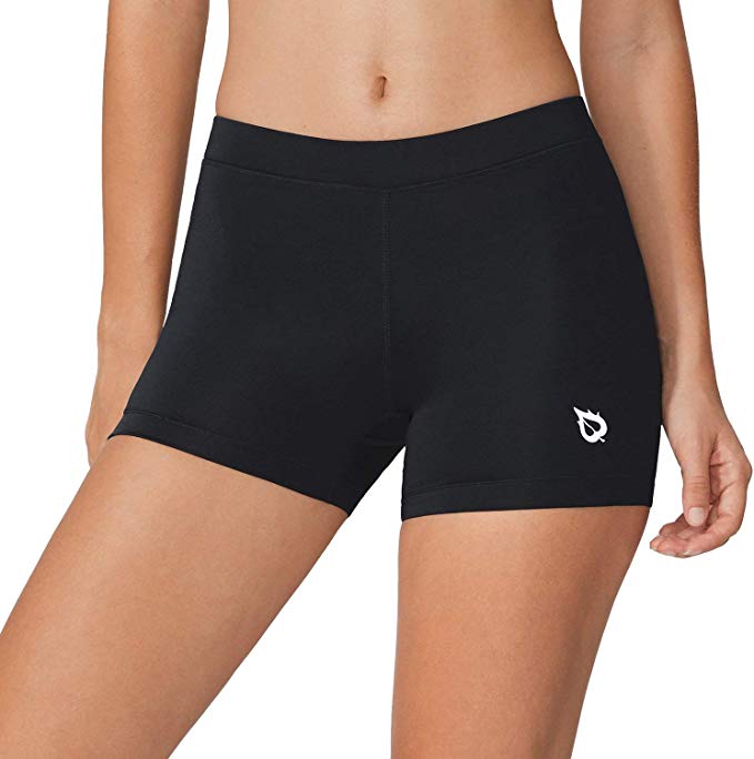 BALEAF Women's 3 Inches Active Fitness Compression Volleyball Shorts Workout Spandex