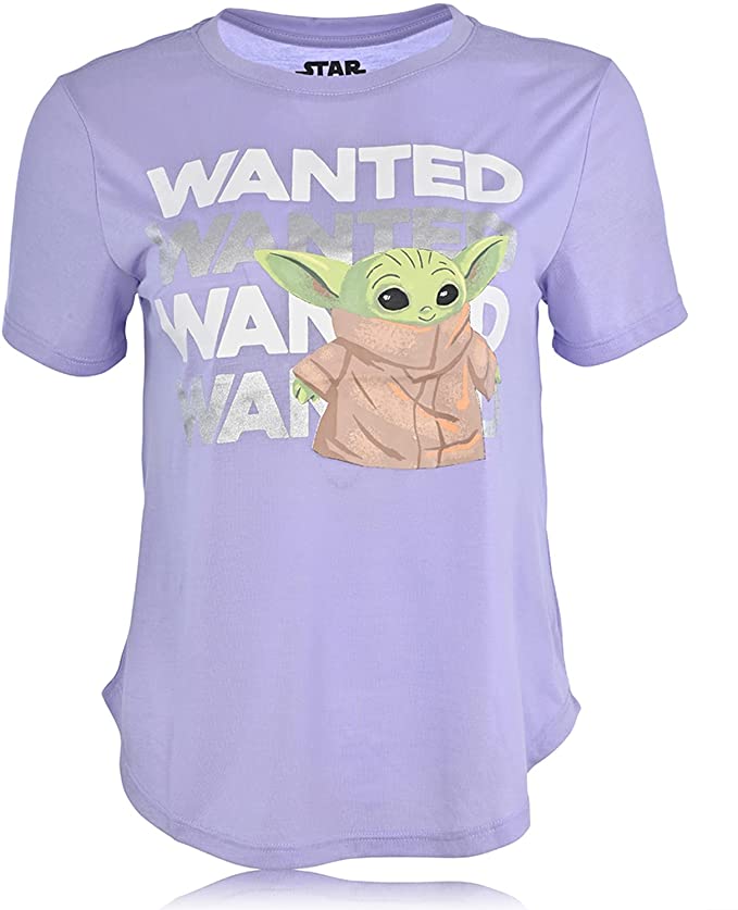 STAR WARS Ladies Yoda T-Shirt Ladies Baby Yoda Curved Hem Hi Lo Shirt