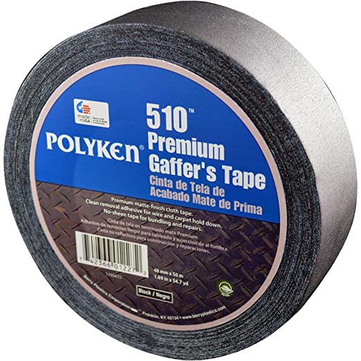 Polyken 510/BLK260 510 Premium Grader Gaffers Tape 2"x60yds Black