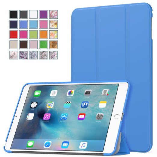 MoKo iPad Mini 4 Case - Ultra Slim Lightweight Smart-shell Stand Cover Case With Auto Wake / Sleep for Apple iPad Mini 4 (2015 edition) 7.9 inch iOS Tablet, BLUE