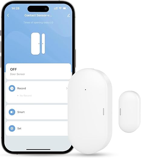 Maxcio Door Window Sensor, Door Open Detector with App Notifications, Compatible with Alexa/Google Home, Entry Detector Sensor for Home Automation Security, Requires Maxcio Zigbee Gateway
