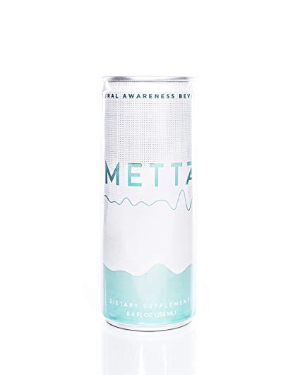 METTA Natural Awareness Beverage - Healthy Energy Drink Alternative|8.4oz can(250ml)6 Pack|Clinically Effective Dosages of Herbs|Improve Focus & Endurance|Reduce Fatigue & Stress|Free of Caffeine