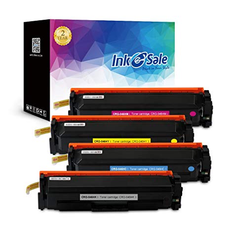 INK E-SALE Replacement for Canon 046H CRG 046H 046 High Yield Black Cyan Magenta Yellow Toner Cartridge for use with Canon imageCLASS MF733Cdw MF731Cdw MF735Cdw LBP654Cdw MF733 MF731，4-Pack