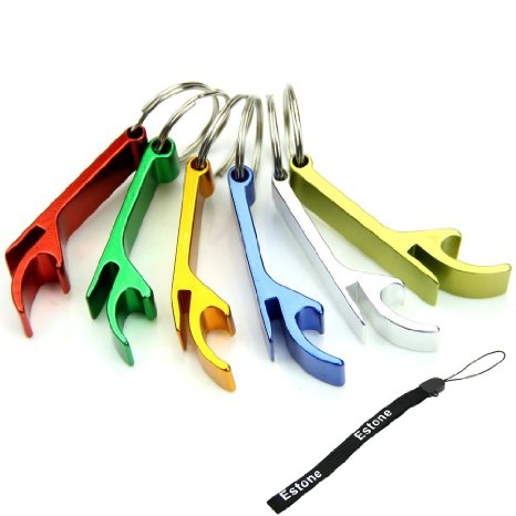 HeroNeo® 5pcs Pocket Key Chain Beer Bottle Opener Claw Bar Small Beverage Keychain Ring