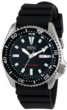 Seiko Mens SKX173 Stainless Steel and Black Polyurethane Automatic Dive Watch