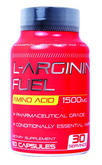 L-arginine Fuel 1500mg Increased Performance Boost Nitric Oxide Levels, Endurance and Full Time Energy Enhancement Conditionally Essential amino acid L Arginine Supplement Stamina - 60 Capsules
