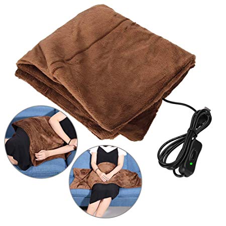 Electric Heated Blanket, USB Heating Blanket Premium Super Soft Flannel Winter Warm Heating Home Mattress Cover Digital Control Comfort Underblanket (45 * 60cm)