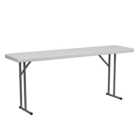 Flash Furniture 18''W x 72''L Granite White Plastic Folding Training Table