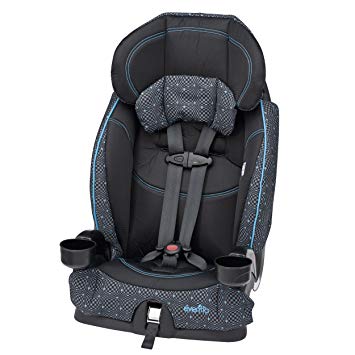 Evenflo Chase LX Harnessed Booster Car Seat, Aqua Optical (Discontinued by Manufacturer)