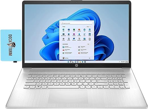 HP 17 School & Business Laptop 17.3" HD  (1600x900) LED Backlit Display (Intel i3-1125G4 2.00GHz, 32GB RAM, 1TB PCIe SSD, Intel UHD, AC WiFi, BT 5.1, Webcam, Win 11 Home S-Mode) w/Dockztorm Dock