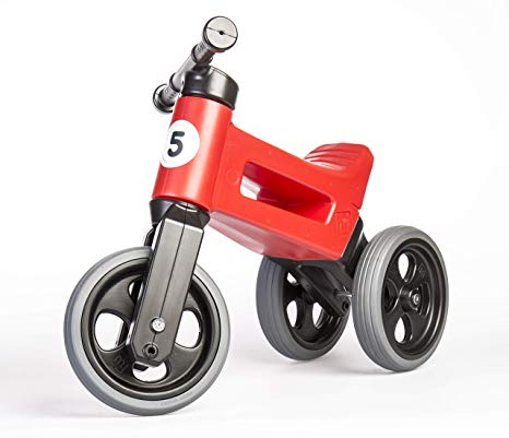 PlayMonster Free Wheelin' Rider Convertible Balance Bike, Ruby Red