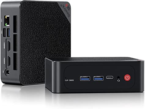 Beelink SER6 Mini PC, AMD Ryzen 5 6600H(6C/12T, Up to 4.5GHz), 16GB DDR5 RAM 500GB PCIe4.0 SSD, 660M Graphics, Win 11 Pro Mini Desktop Computer Support 4K@60Hz Triple Display/USB4/WiFi 6/BT5.2/2.5Gbps