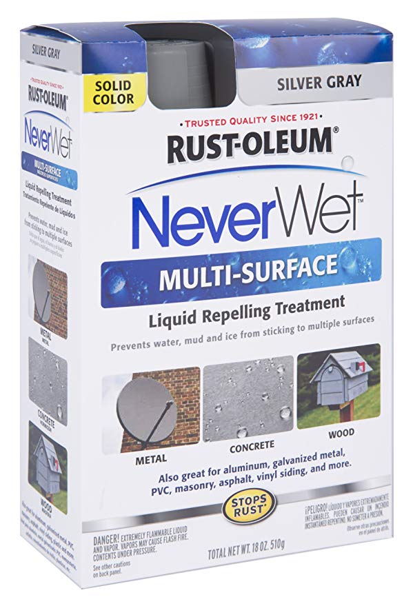 Rust-Oleum 275619 Never Wet Multi Purpose Kit, Silver Gray