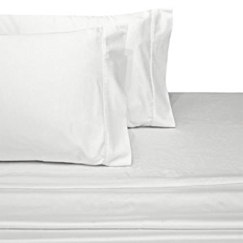 Ultra Soft & Exquisitely Smooth Genuine 100% Plush Cotton 800 TC Sheet Set by Pure Linens, Lavish Sateen Solid, 4 Piece Full Size Deep Pocket Sheet Set, White