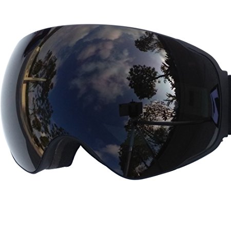 Zionor Snowmobile Snowboard Skate Ski Goggles with Detachable Lens