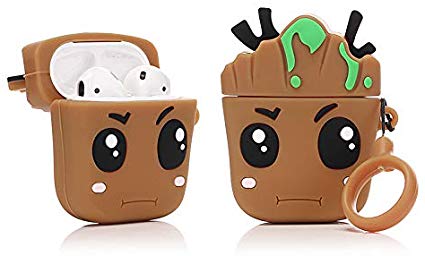 ZAHIUS Airpods Silicone Case Cool Cover Compatible for Apple Airpods 1&2 [Cartoon Series][Designed for Kids Girl and Boys] (Tree Man)(1 Pack)