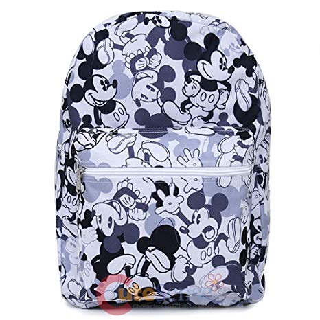 Disney Mickey Mouse Large School Backpack All Over Prints Bag -Mono color