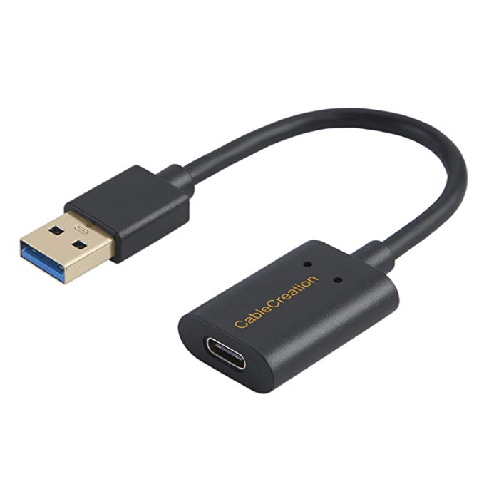 USB to USB-C Adapter Cable, CableCreation Type A Male to Type C Female Data & Charging Converter for Laptop/PC and Type C Tablets Phones HDD etc