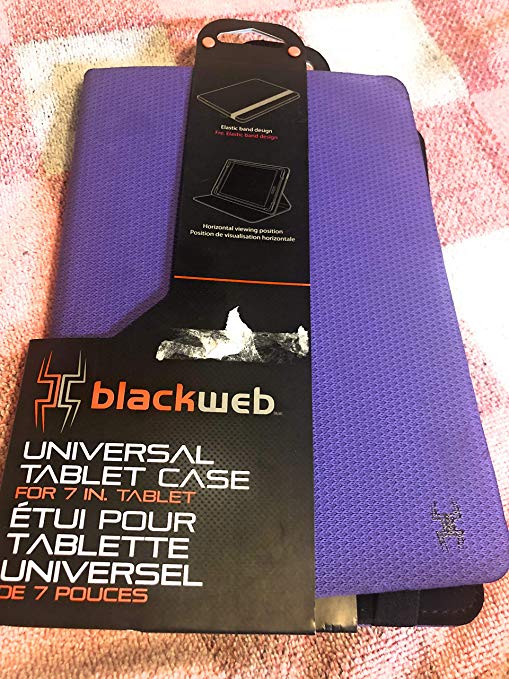 Blackweb BWA18TA014 Universal 7/8 Inch Folio Keyboard Tablet Case