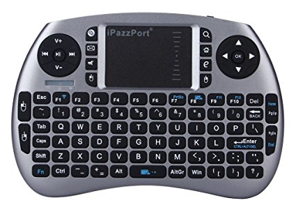 iPazzPort Wireless Mini Keyboard and Touchpad Mouse Combo for Raspberry Pi 3 / XBMC / Android and Google Smart TV Box KP-810-21S (Space Grey)