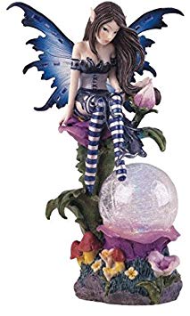 George S. Chen Imports SS-G-91273 Fairy Collection Crystal Ball LED Light Figure Decoration Collectible