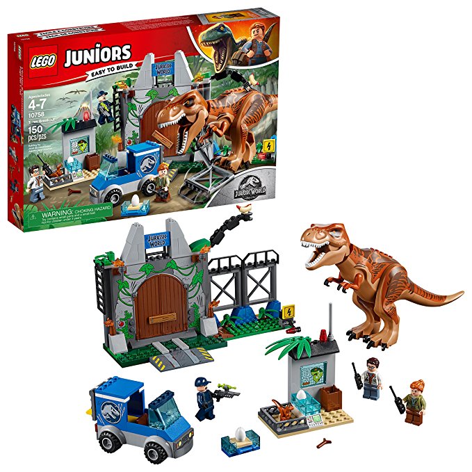 LEGO Juniors/4  Jurassic World T. rex Breakout 10758 Building Kit (150 Piece)
