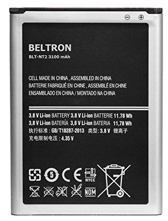 New 3100 mAh Replacement Battery for Samsung Galaxy Note 2 II (I317 I605 L900 R950 T889) - EB595675LA - BELTRON