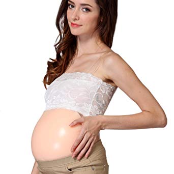 Artfasion Adult Belly Stuffer False Belly Baby Fake Pregnancy Bump Silicone for Costumes Cosplay