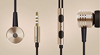 New Original Gold Xiaomi 2nd Piston Earphone Ii Headphone Headset Earbud with Remote & Mic for Smartphone - Gold