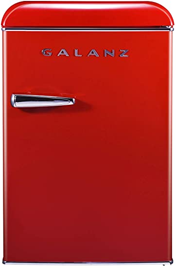 Galanz GLR25MRDR10 retro-compact-refrigerator, 2.5 Cu Ft, Red