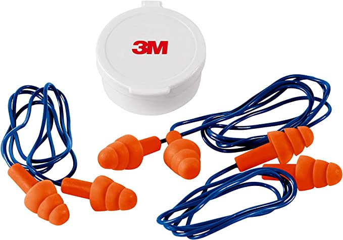 3M Corded Reusable Earplug, 3-Pair with Case, 90716-80025T