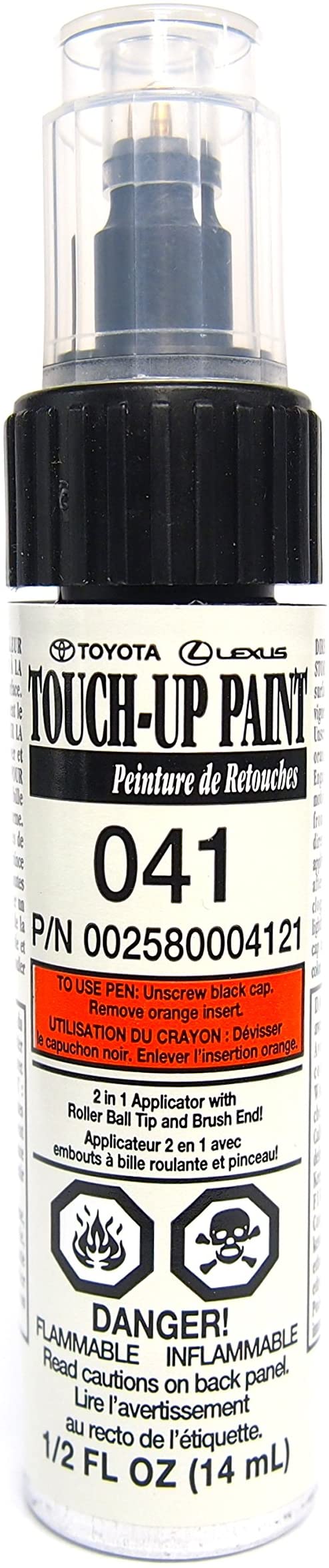 Genuine Toyota 00258-00041-21 White Touch-Up Paint Pen (.5 fl oz, 14 ml)