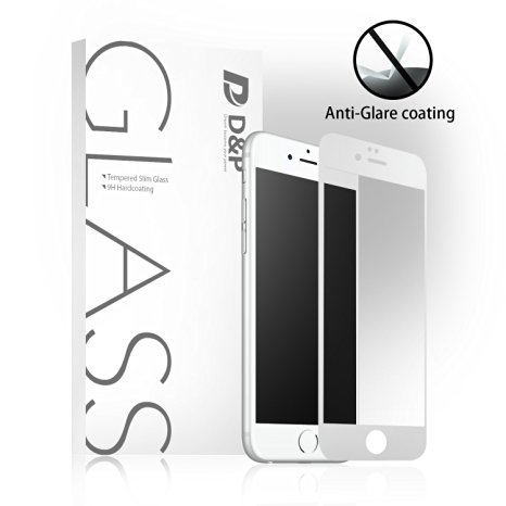 iPhone 6s Screen Protector, D&P iPhone 6 6s Anti Glare /Matte Full Coverage Glass Screen Protector [3D Touch Compatible- Tempered Glass]   Matte Backside Protector For iPhone 6s [White, 1 1 Pack]