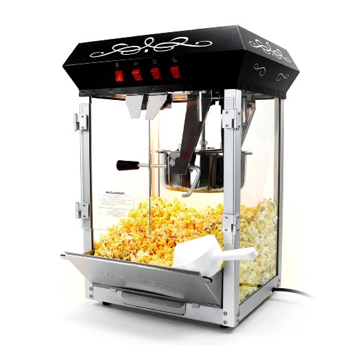 Paramount 8oz Popcorn Maker Machine - New Upgraded Feature-Rich 8 oz Hot Oil Popper [Color: Black]