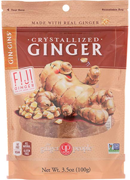 Ginger People Crystallized Ginger Candy, 3.5 Ounce