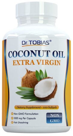 Dr. Tobias Organic Coconut Oil Extra Virgin 1000mg 100 Softgels